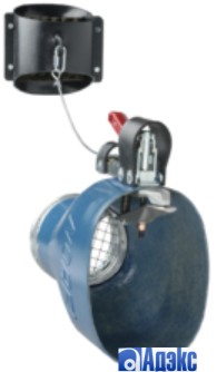 Вытяжная насадка, самоотсоединяющаяся, с механическим подсоединением, для грузовых автомобилей 225х175мм DN150